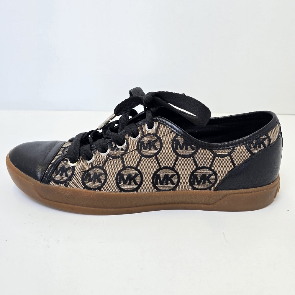 Michael Kors monogram black and brown sneaker size 7M